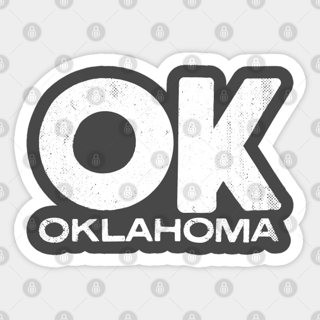 OK Oklahoma Vintage State Typography Sticker by Commykaze